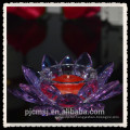 wholesale any color lotus crystal candle holder for home or wedding decoration